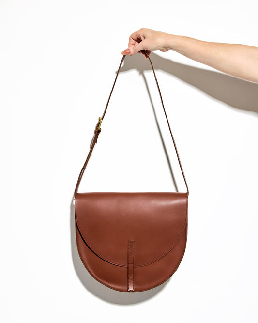 BROWN New Moon Saddle Bag