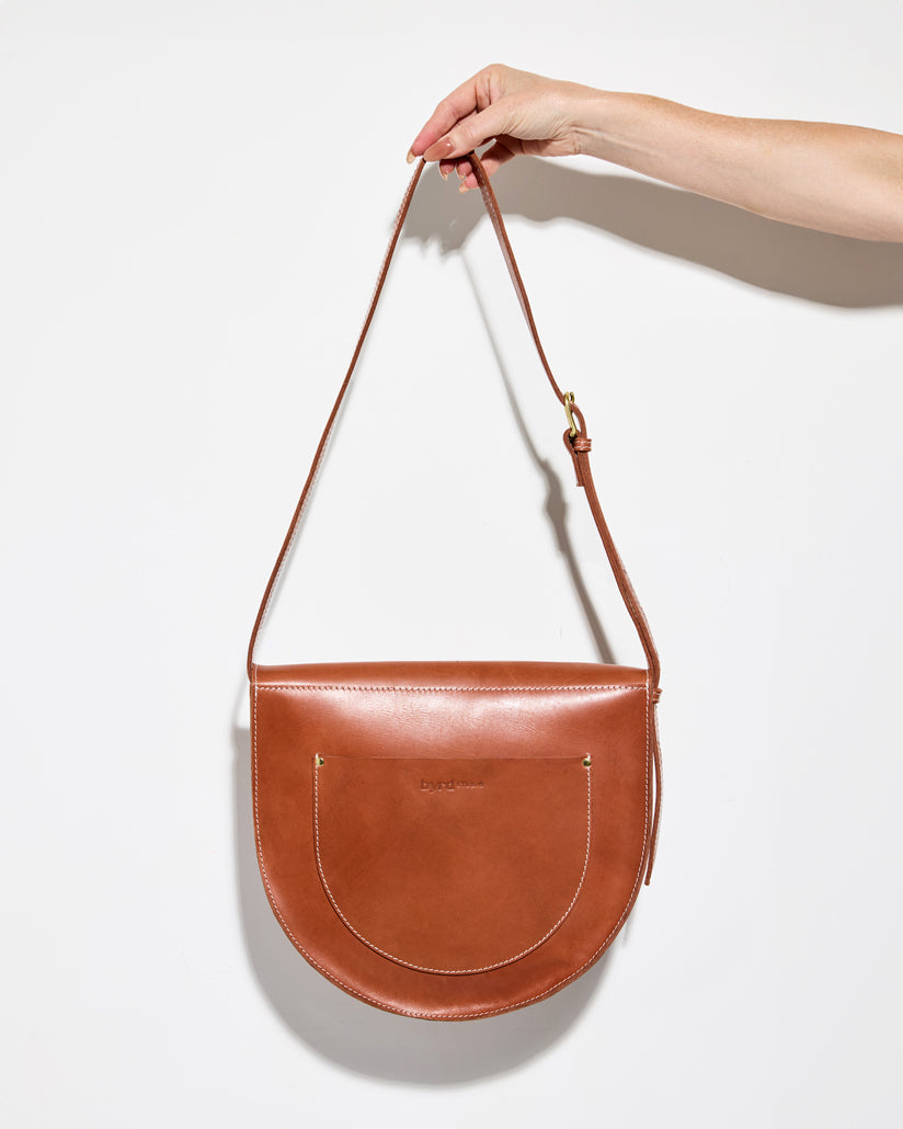 TAN New Moon Saddle Bag