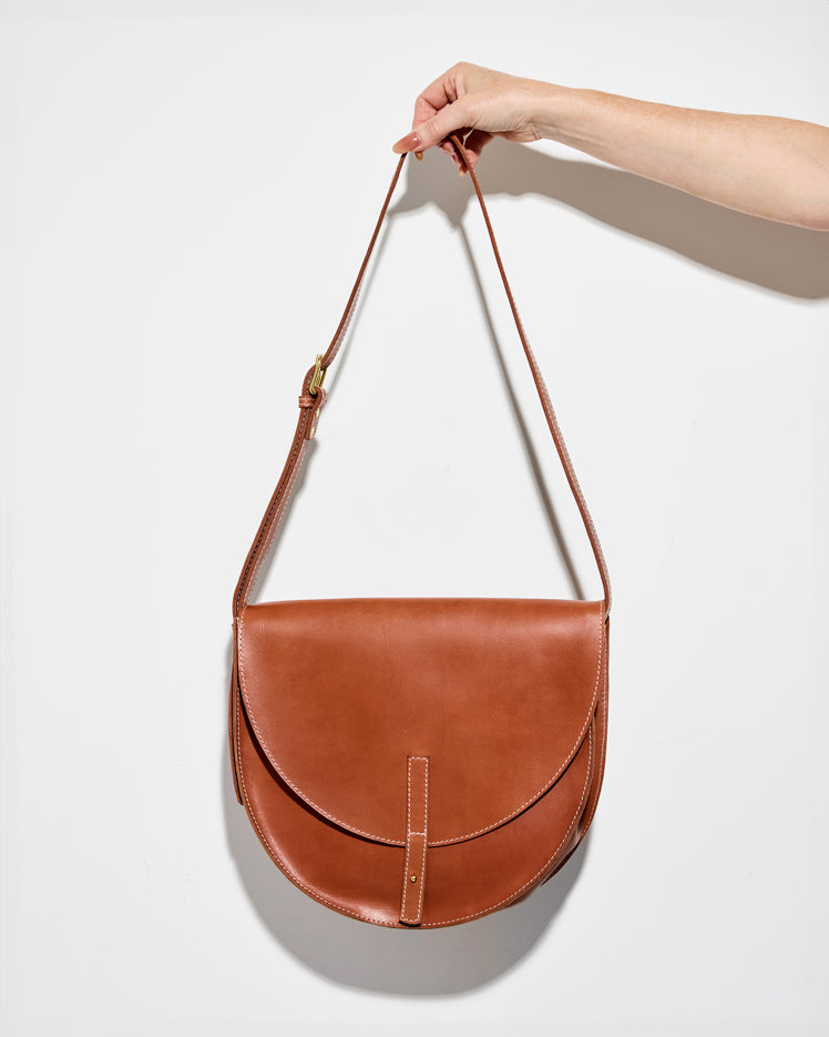 TAN New Moon Saddle Bag