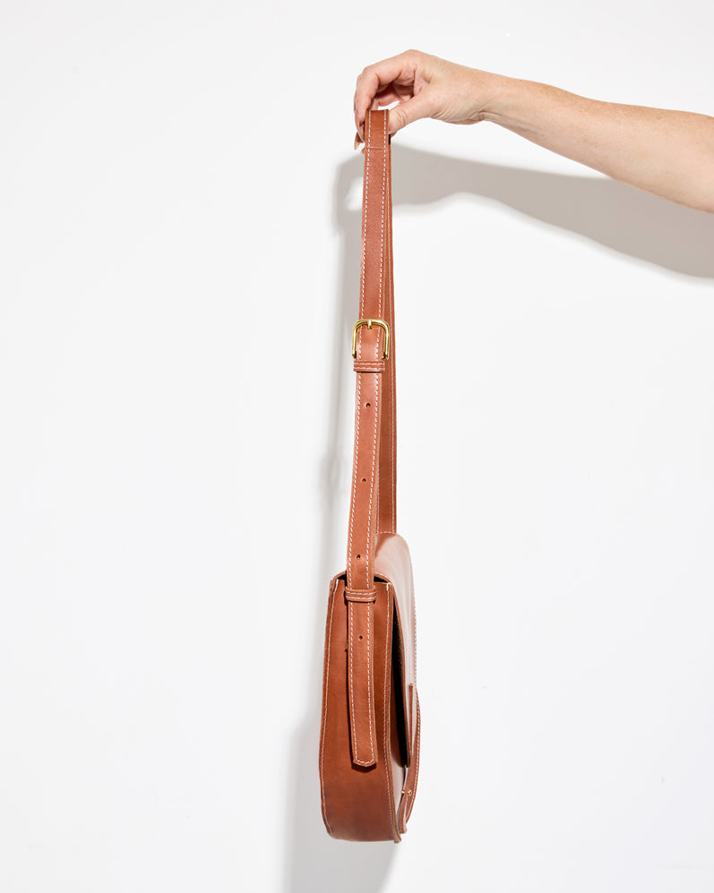 TAN New Moon Saddle Bag