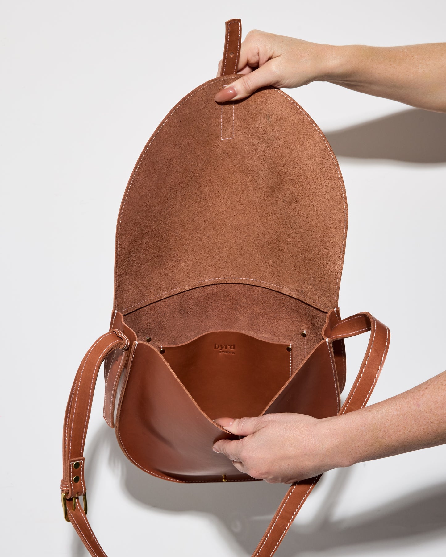 TAN New Moon Saddle Bag