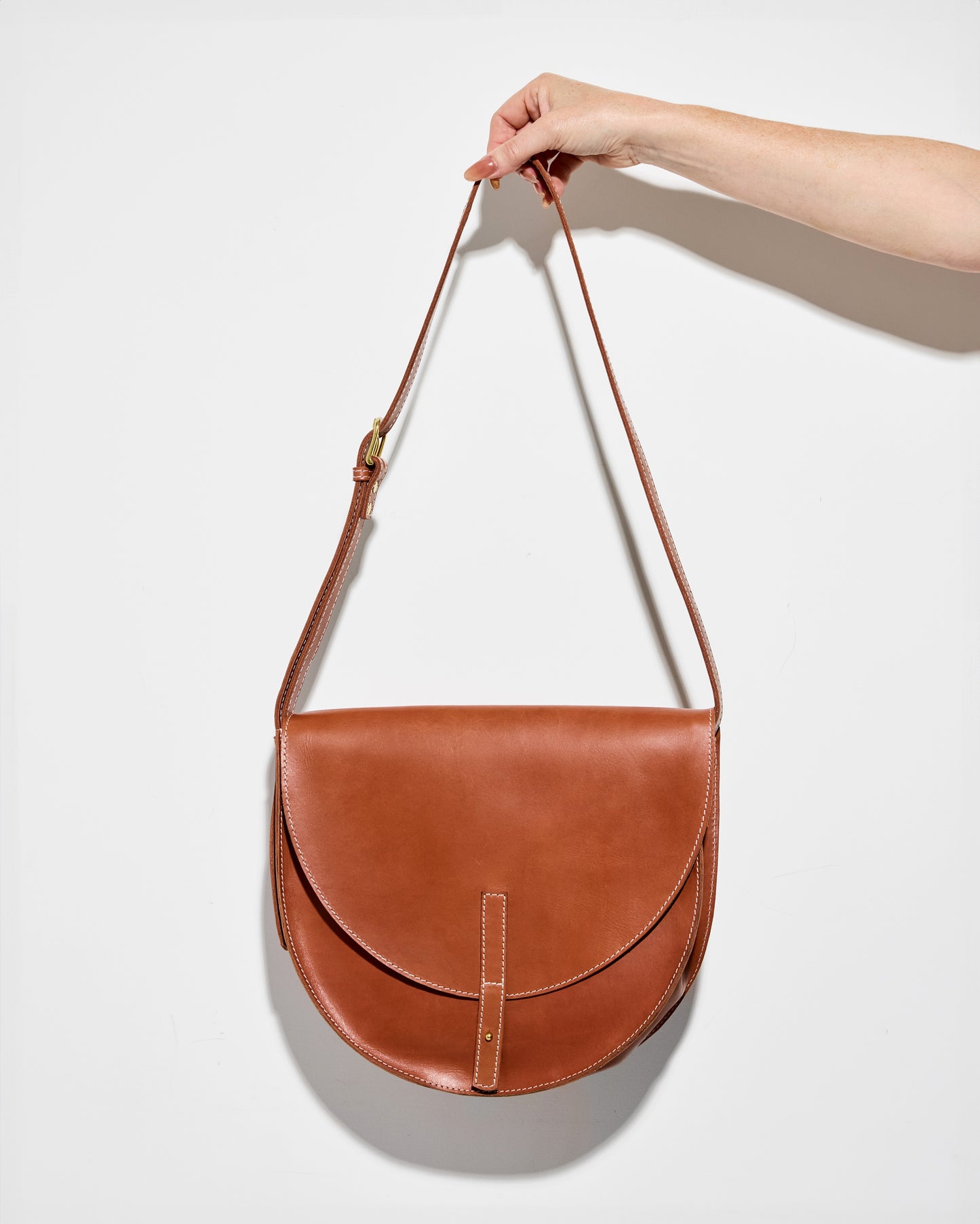TAN New Moon Saddle Bag